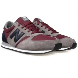 New Balance 420 Gray Red Running  Shoes Sneakers Suede Size 7